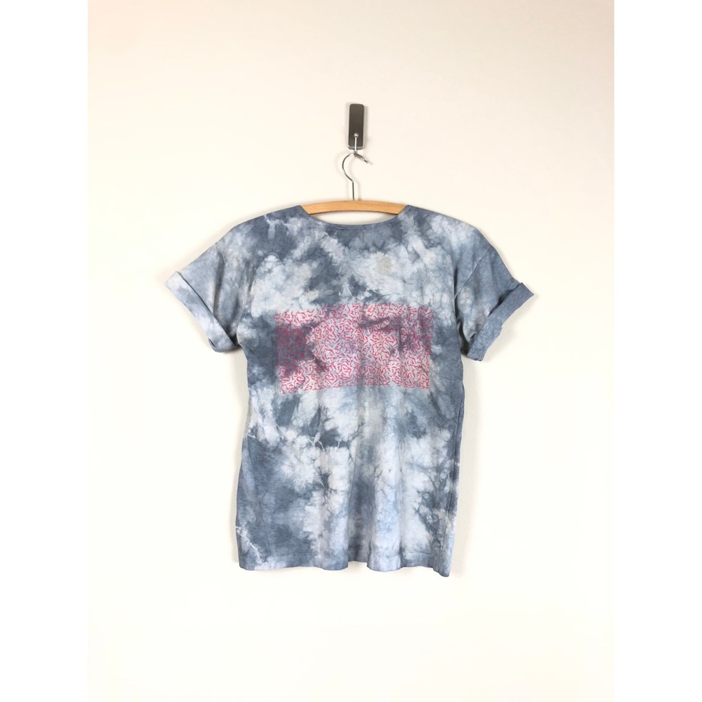 vintage 90s tie dye tee | 1990s abstract art t shirt | grunge hippie Top Cotton - Picture 8 of 8